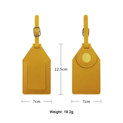 Premium PU Leather Luggage Tags with Tracker Slot