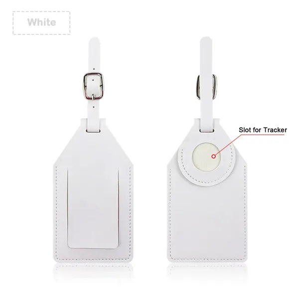 Premium PU Leather Luggage Tags with Tracker Slot