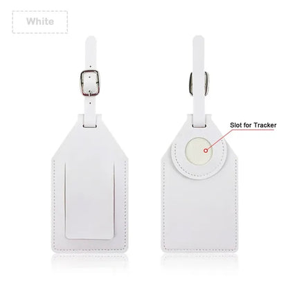 Premium PU Leather Luggage Tags with Tracker Slot