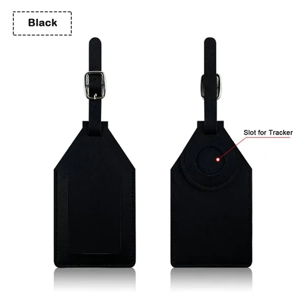Premium PU Leather Luggage Tags with Tracker Slot