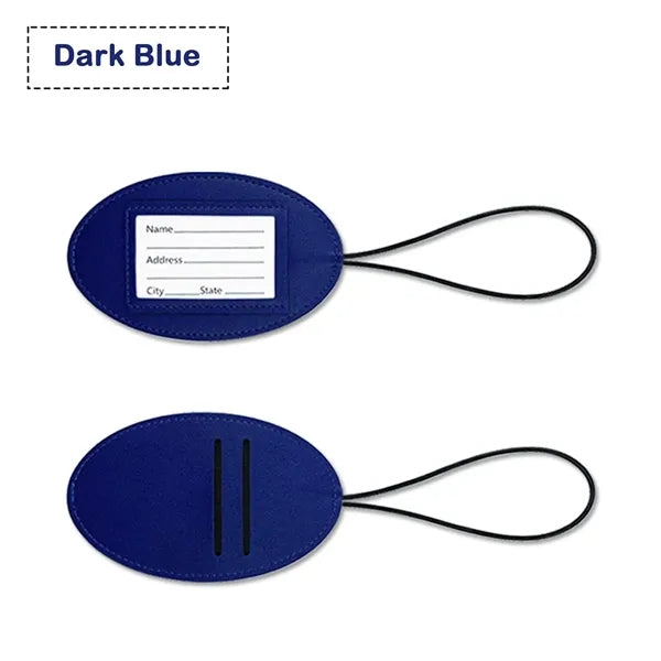 Elastic Cord PU Leather Luggage Tags