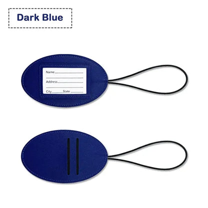 Elastic Cord PU Leather Luggage Tags