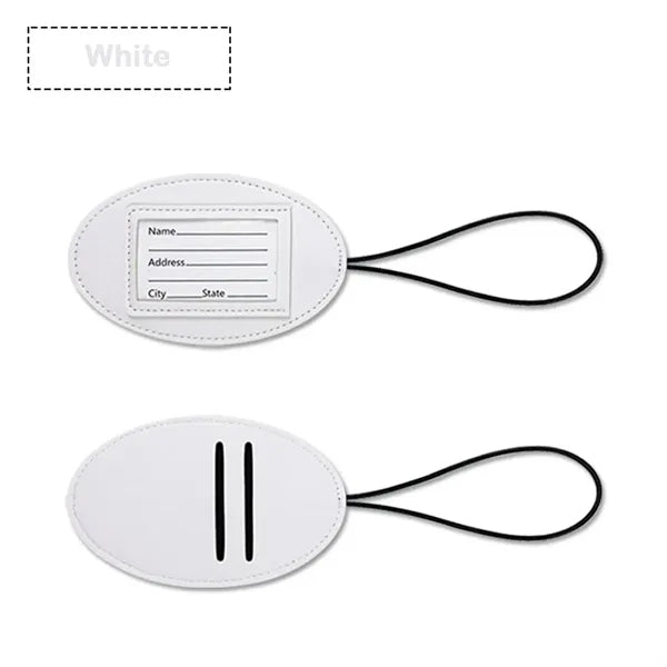Elastic Cord PU Leather Luggage Tags