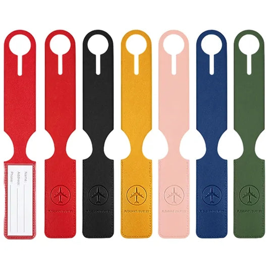 Premium PU Leather Luggage Handle Wrap Tags