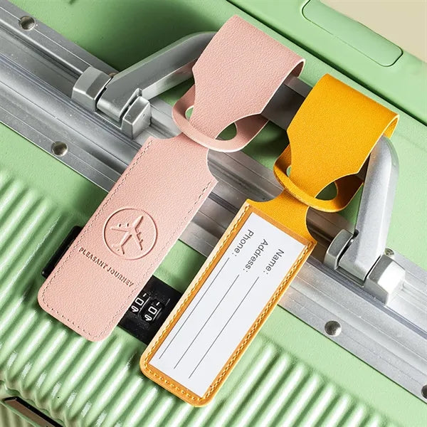 Premium PU Leather Luggage Handle Wrap Tags