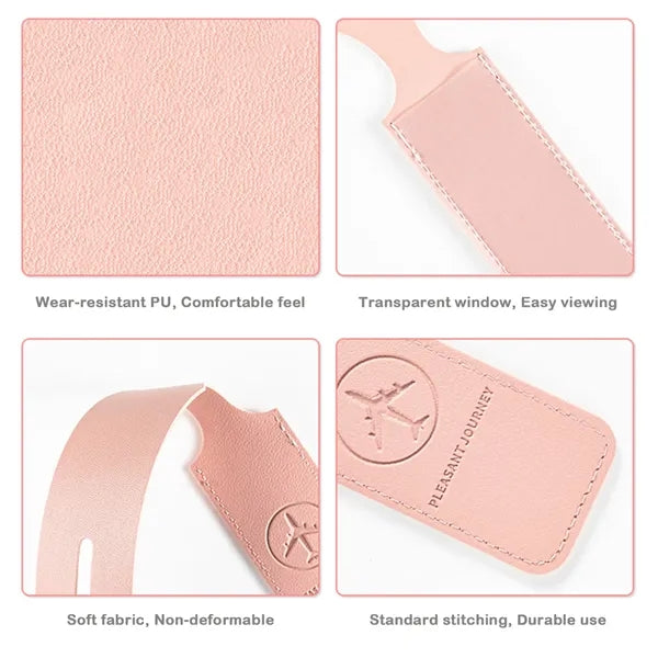 Premium PU Leather Luggage Handle Wrap Tags