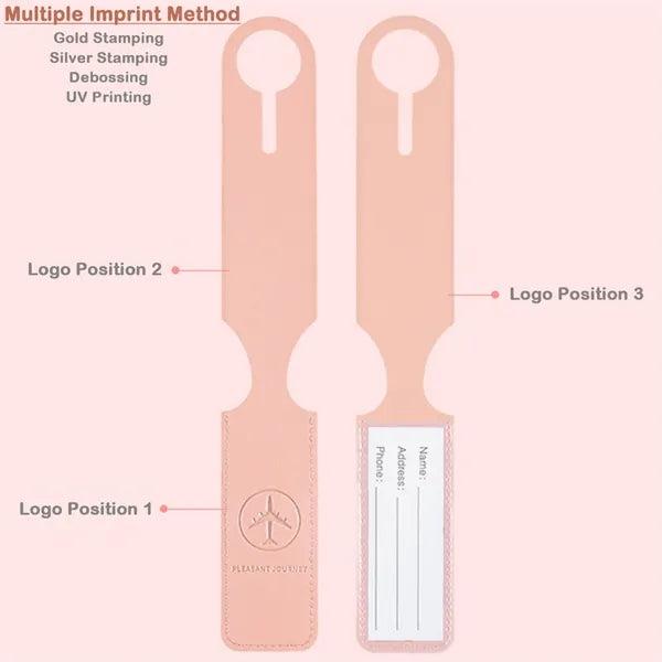 Premium PU Leather Luggage Handle Wrap Tags