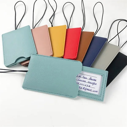 Leather Luggage Tag with Strap