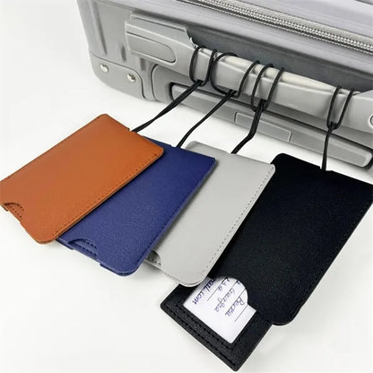 Leather Luggage Tag with Strap