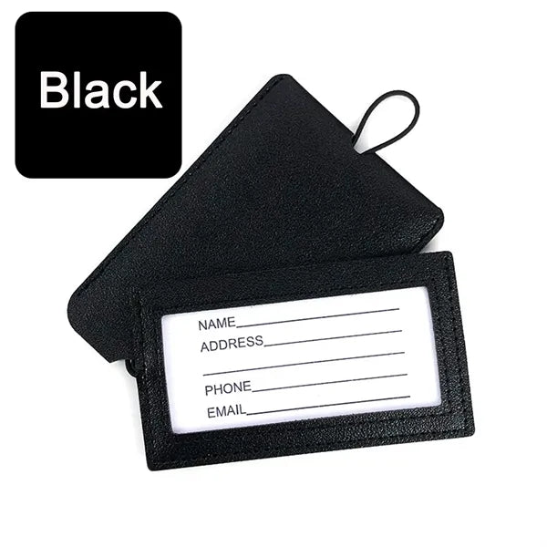 Leather Luggage Tag with Strap