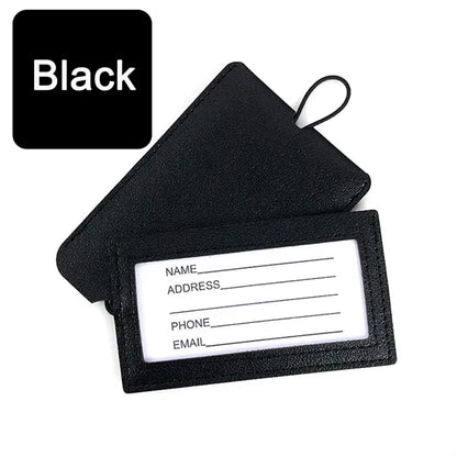Leather Luggage Tag with Strap