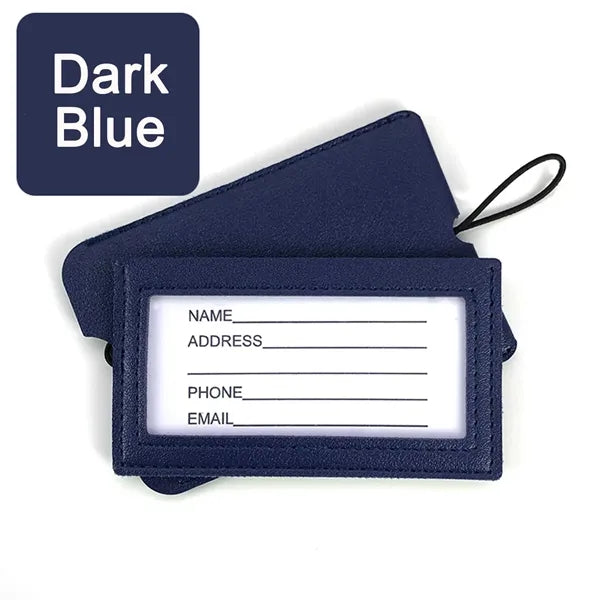 Leather Luggage Tag with Strap