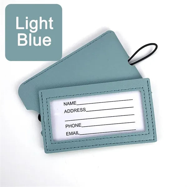 Leather Luggage Tag with Strap