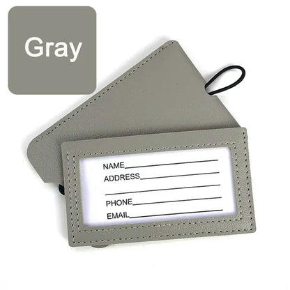 Leather Luggage Tag with Strap