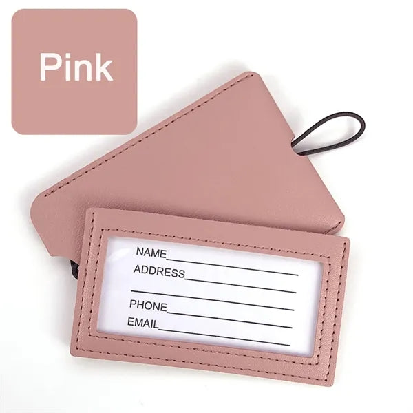 Leather Luggage Tag with Strap