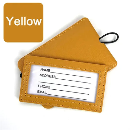 Leather Luggage Tag with Strap