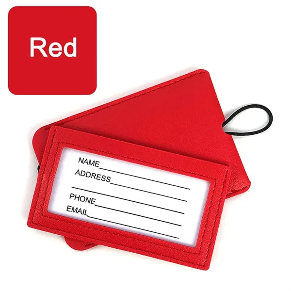 Leather Luggage Tag with Strap