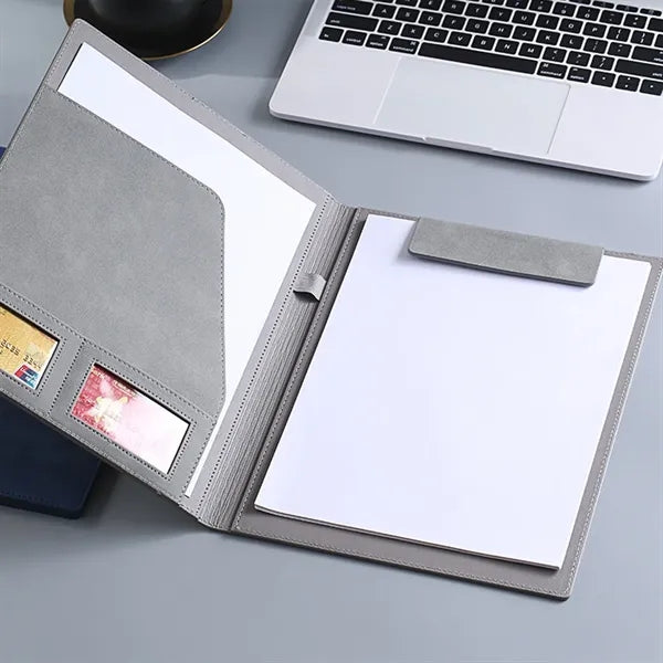 A4 PU Leather Magnetic Folder with Pockets