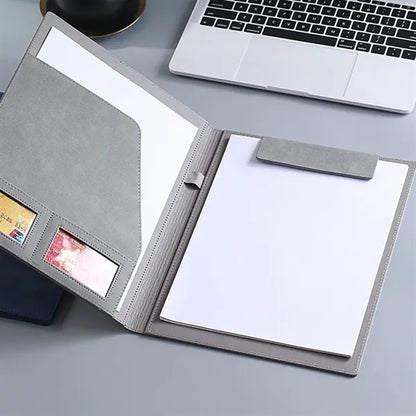 A4 PU Leather Magnetic Folder with Pockets