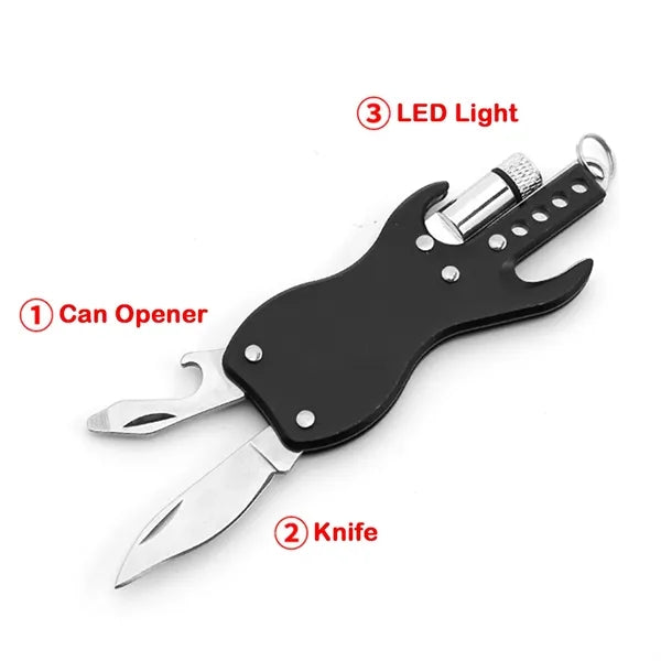 3 in 1 Foldable Knife with LED Light and Opener