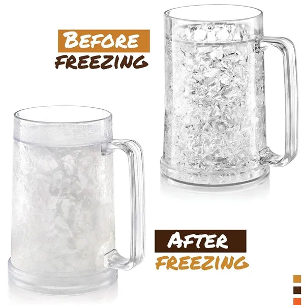 16oz Double Wall Gel Freezer Beer Mug