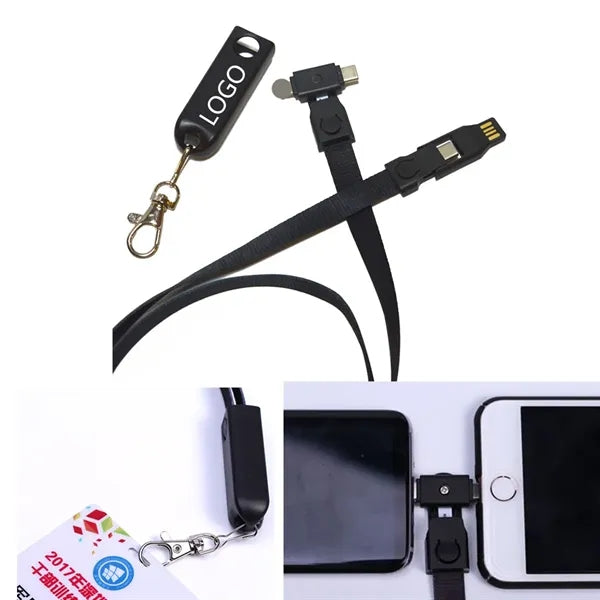 4 in 1 USB Lanyard Charging Cable