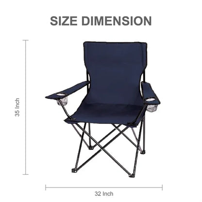 Portable Folding Chair w/ Cup Holders&Carry Bag,Holds 300lbs