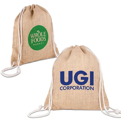 India Jute Drawstring Bag