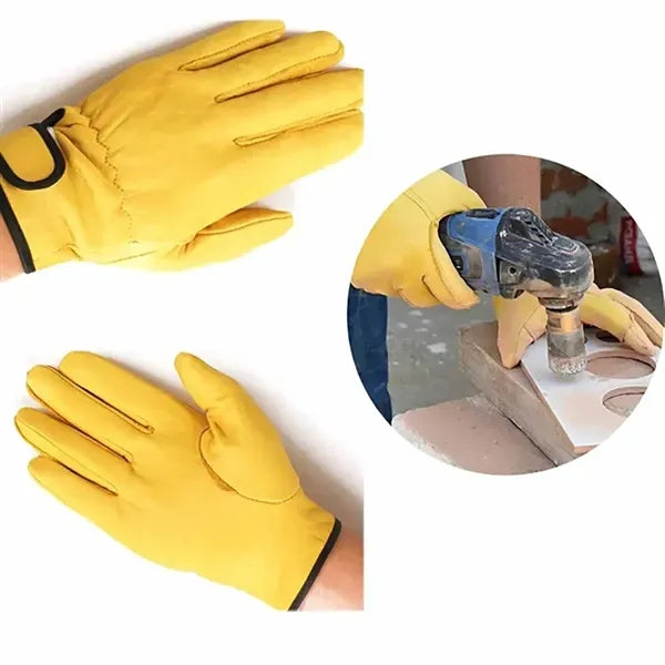 Real Leather Work Gloves