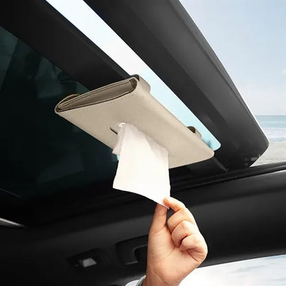 Car Tissue Holder And Sun Visor Napkin