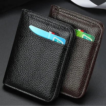 Larger Capacity Bifold Leather Slim Minimalist Wallet