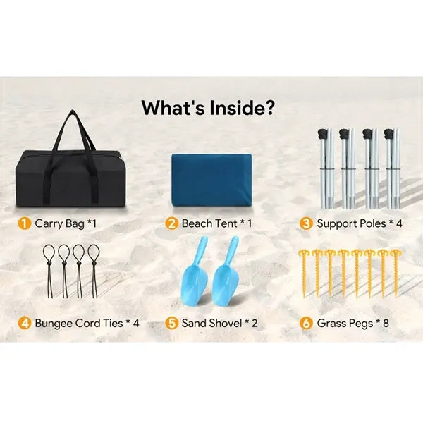 Beach Tent With 8 Sandbags