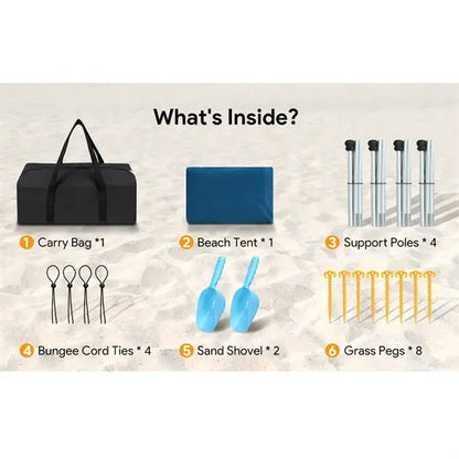 Beach Tent With 8 Sandbags