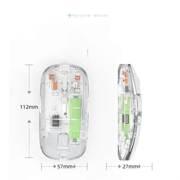 Rechargeable Transparent Computer Mouse Silent