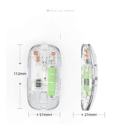 Rechargeable Transparent Computer Mouse Silent