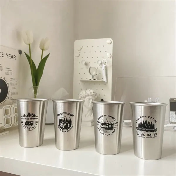 4-Piece Stainless Steel Camping Mug Set