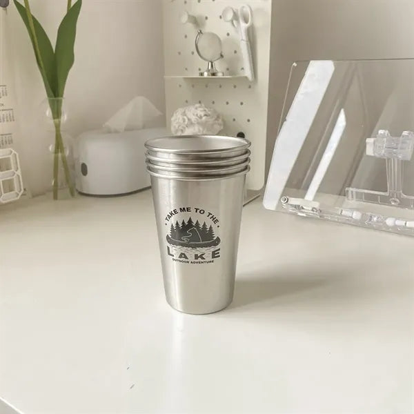 4-Piece Stainless Steel Camping Mug Set