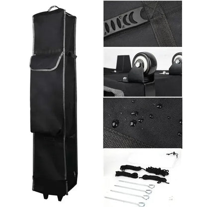 10'X10' Steel Frame Tent Kit W/ Full Back & 2 Half Side Wall