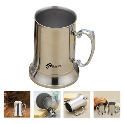 15oz Double Wall Stainless Steel Beer Mug with Handle