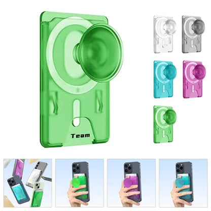 Magnetic Wallet Card Holder with Phone Grip