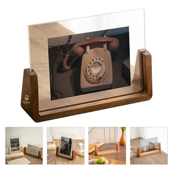 U Shape Transparent Beech Creative Photo Frame