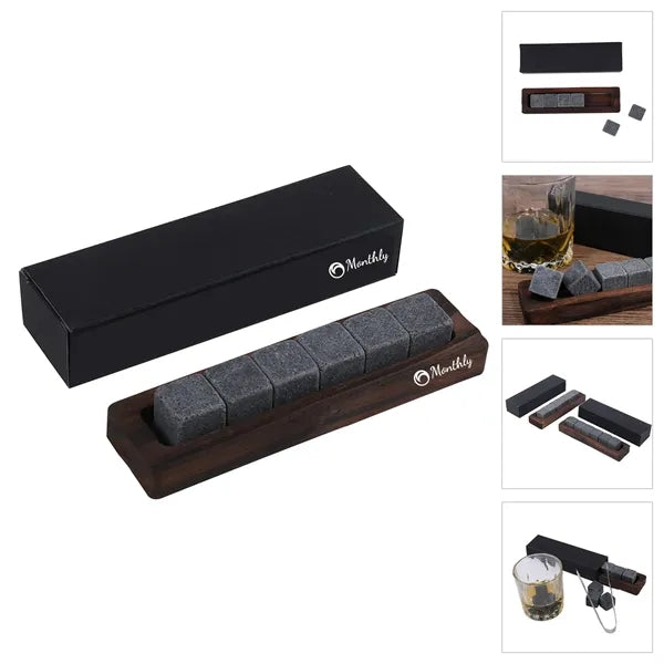 Granite Chilling Whiskey Cube Rocks Set