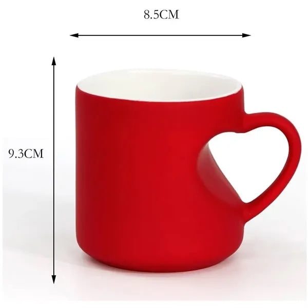 10oz Heart Shaped Color Changing Mug