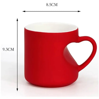 10oz Heart Shaped Color Changing Mug