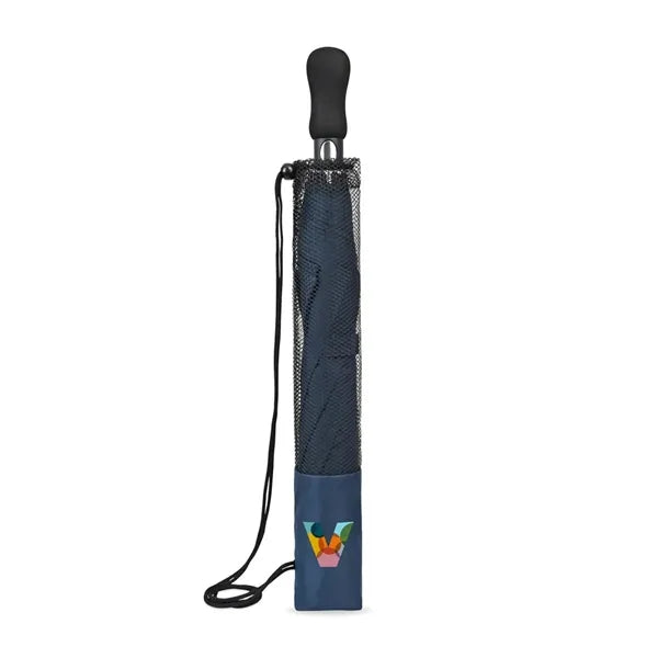 Elements 58" Recycled Auto Open Travel Folding Umbrella