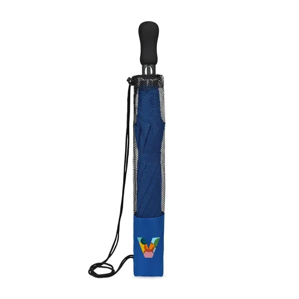 Elements 58" Recycled Auto Open Travel Folding Umbrella