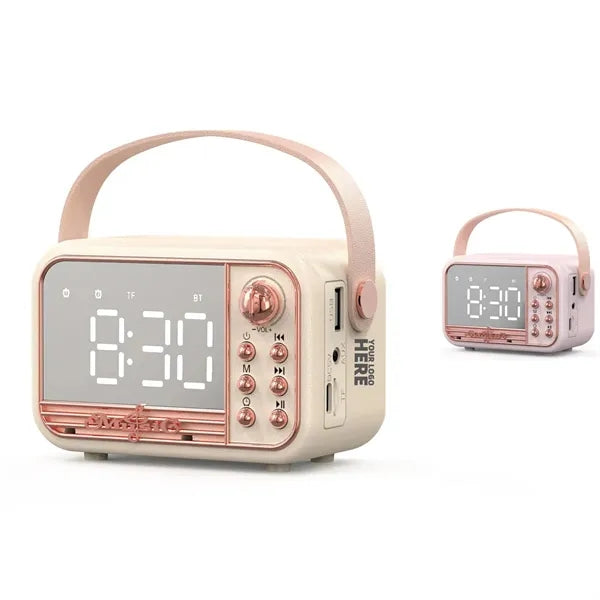 Retro Speaker With Clock
