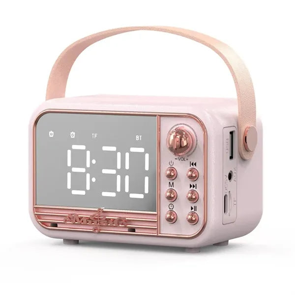 Retro Speaker With Clock