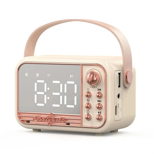 Retro Speaker With Clock
