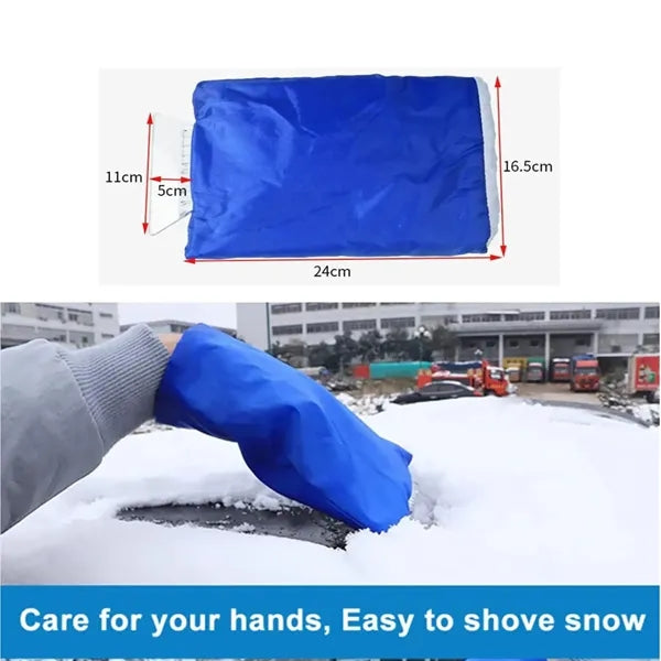 Car Window Ice Scraper With Gloves